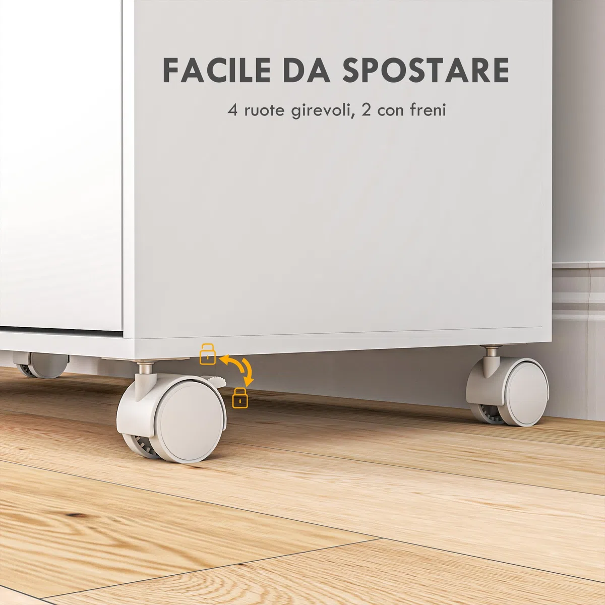 HOMCOM Mobile Asse da Stiro in Truciolato e Spugna con Piano d'Appoggio in Tessuto Effetto Lino, 3 Ripiani a Cubo e Guida per Appendere, per Lavanderia, Bagno, 127x42.5x99 cm, Bianco