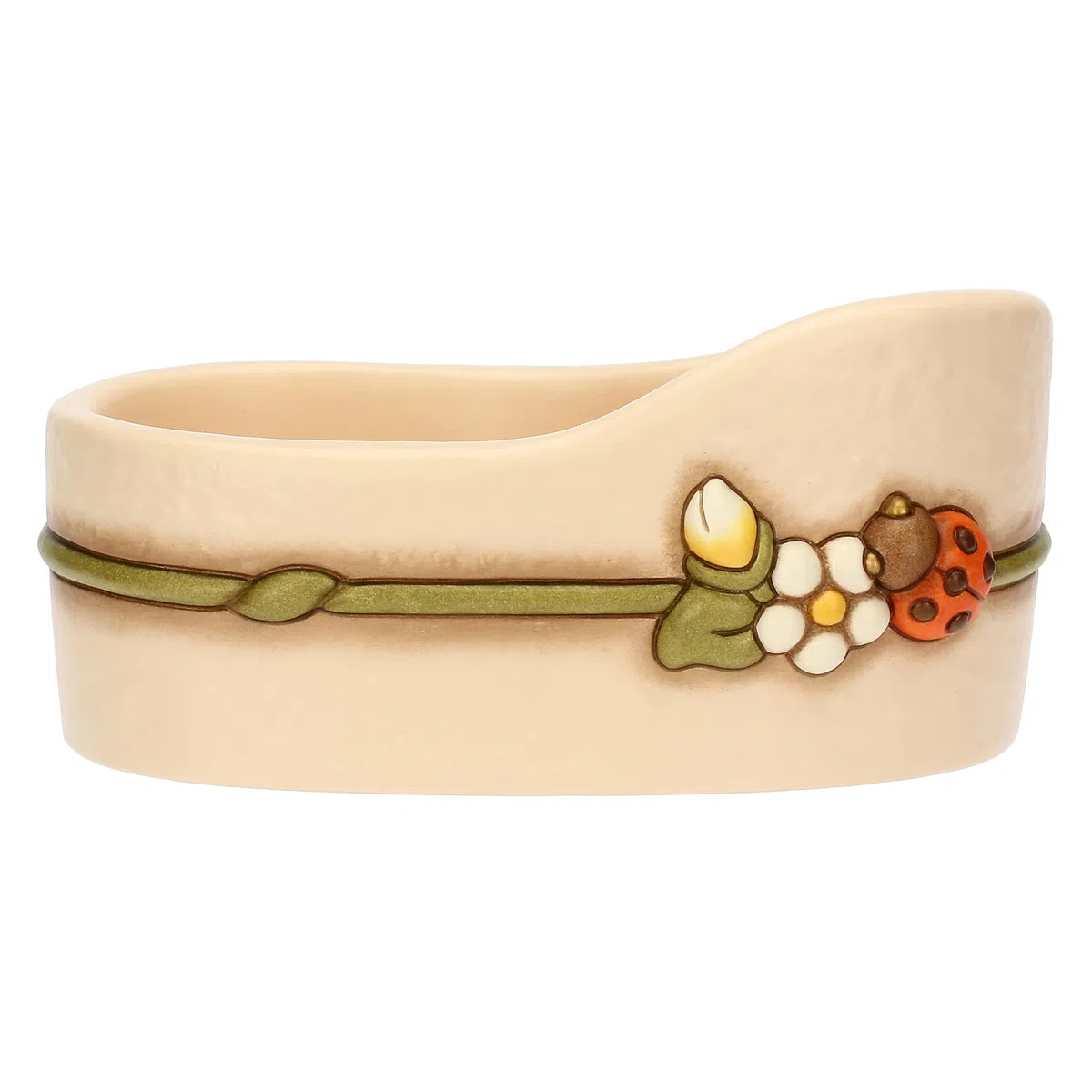 THUN - Portabicchieri doppio - ceramica - Collezione Country Bloom - 18,5X11,8X9 cm