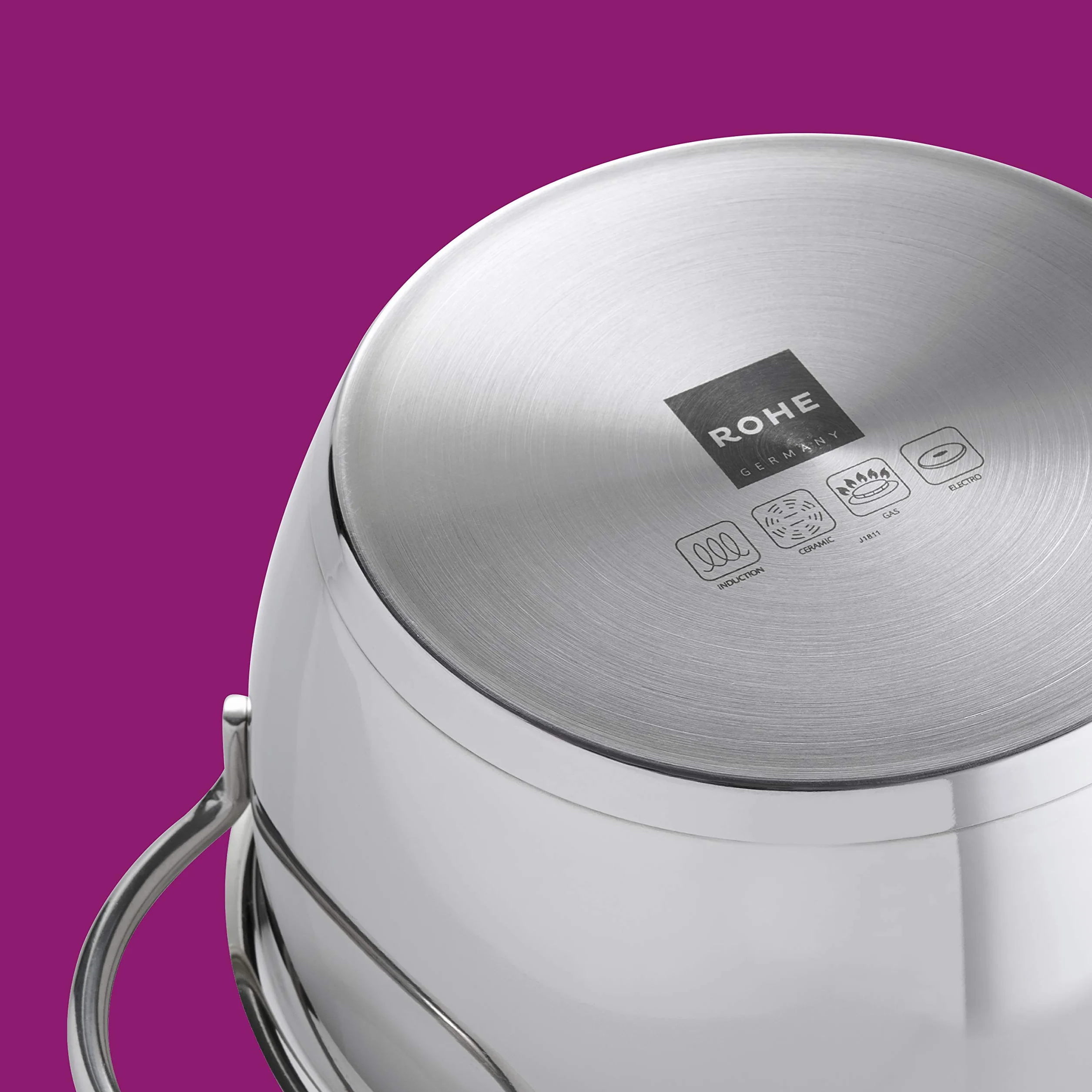 ROHE Pentola Fenja in acciaio inox, con un volume di: 1,8 l, dimensioni: 18 cm, 208281-18