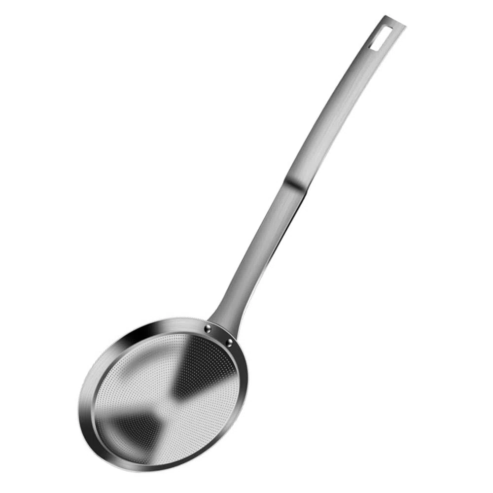 Colino, Cucchiaio Schiumarola in Acciaio Inox, Setaccio a Maglia Fine da Cucina per Filtrare Residui di Grasso