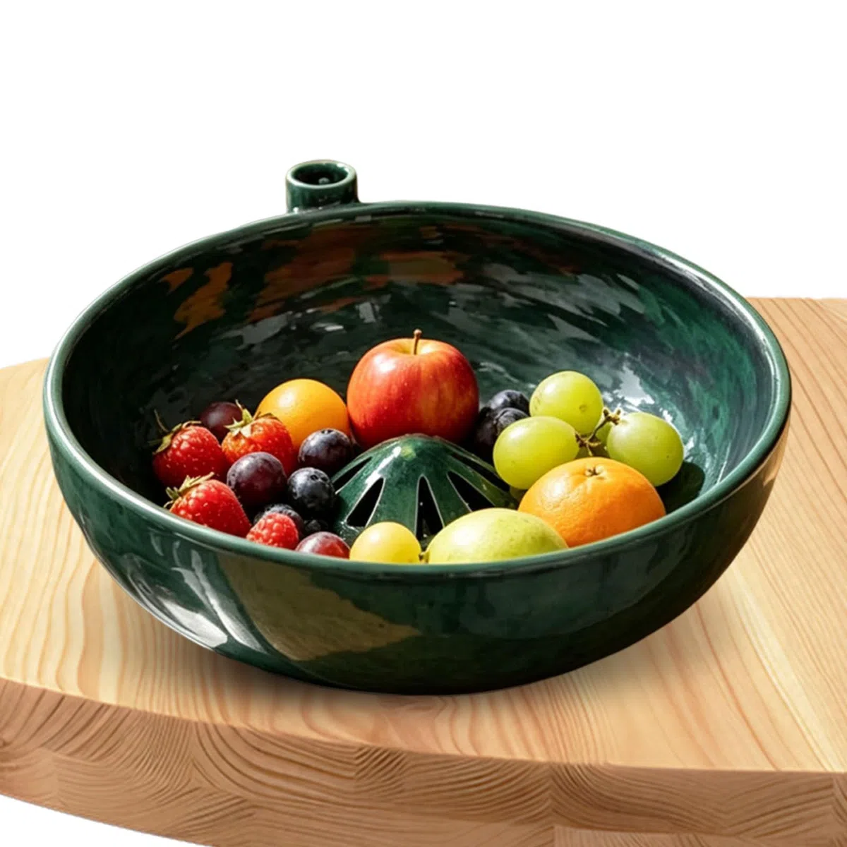 2026 - Ciotola in ceramica con fori di scarico, scarico rapido, filtro per frutta e lavatrice, fragole, mirtilli, verdure e uva