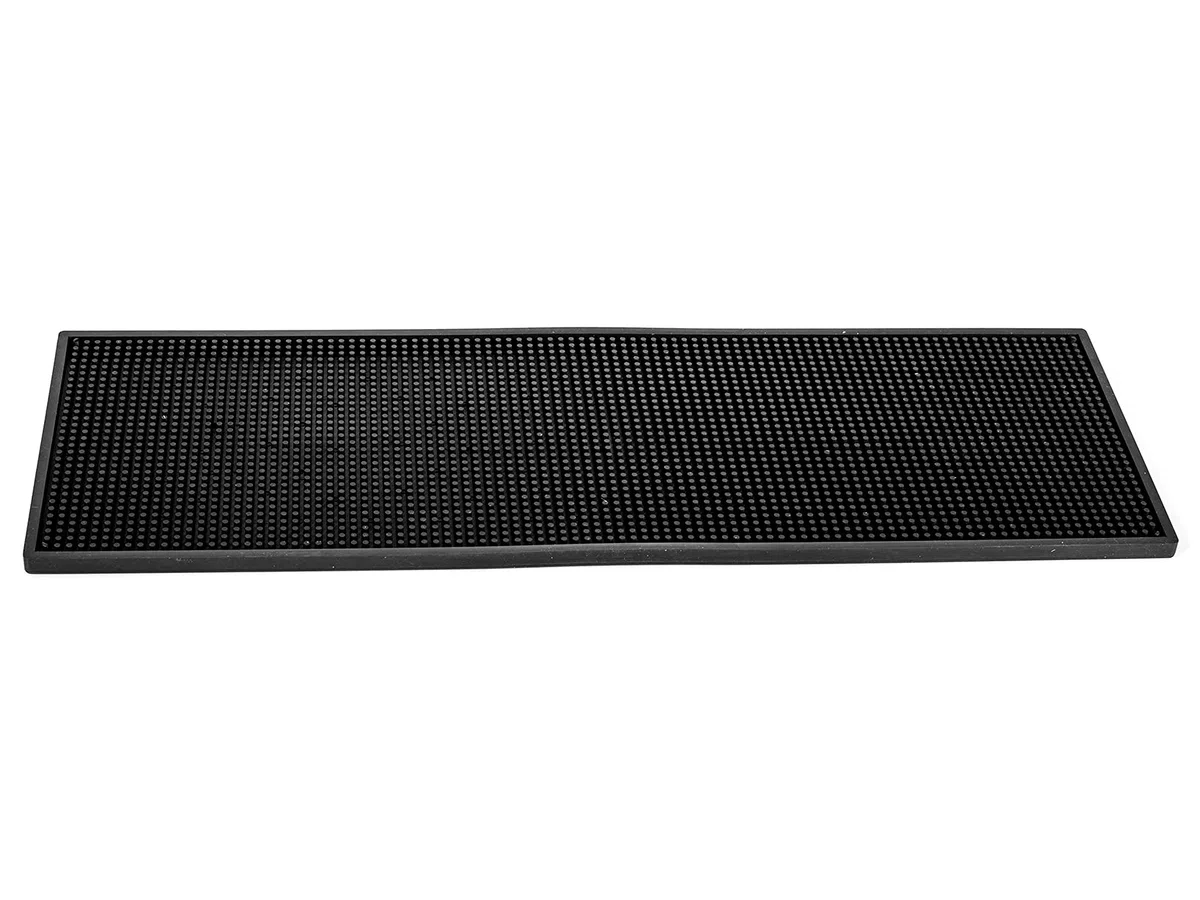 The bars Tappetino Poggiabicchieri, Gomma Color Nero, 60x20 cm, Made in Italy