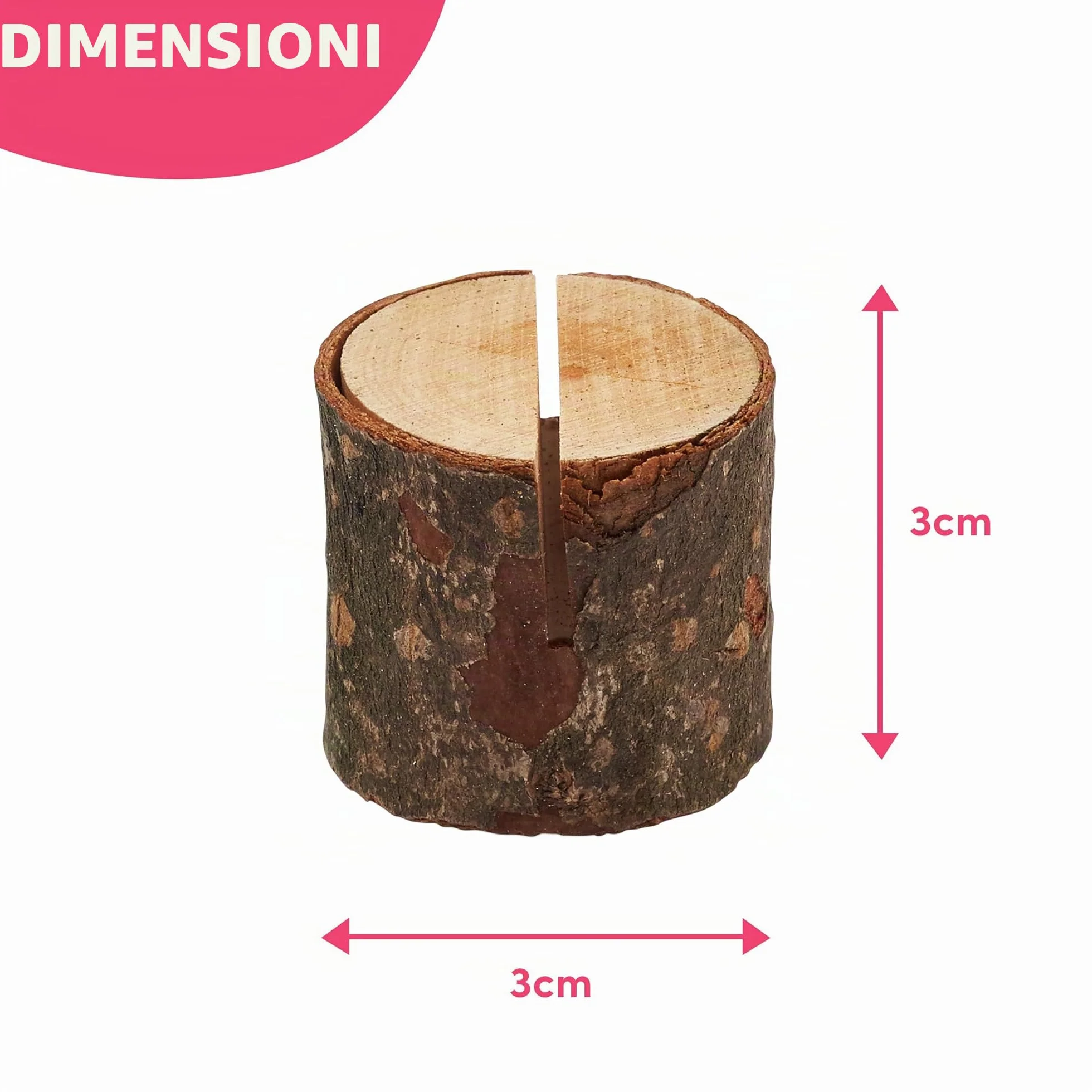 THE TWIDDLERS 50 Segnaposto in Legno di Pino per Matrimonio, 3 cm