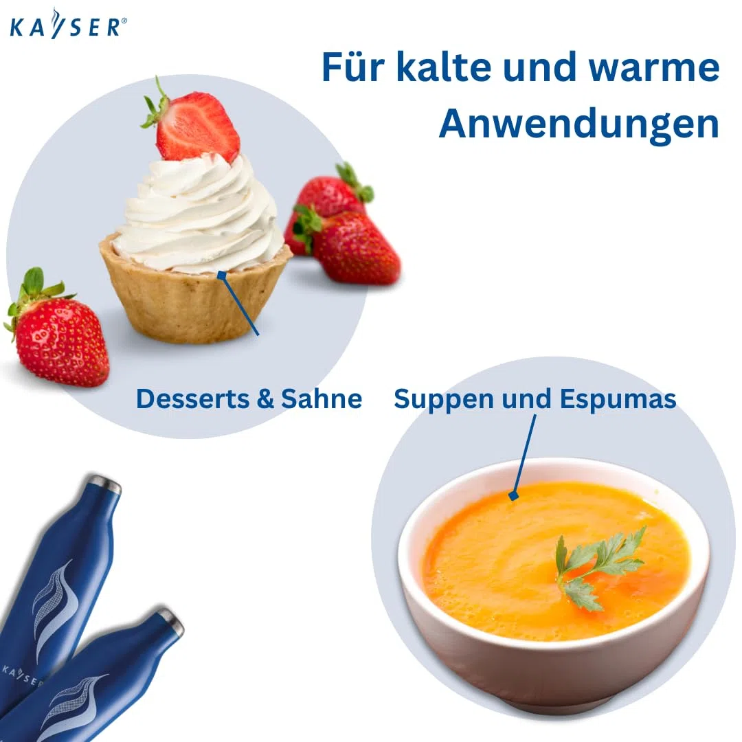 KAYSER K2227001 KAYSER-50 capsule per crema da 500 ml in acciaio riciclabile al 100% Made in EU per applicazioni fredde e calde