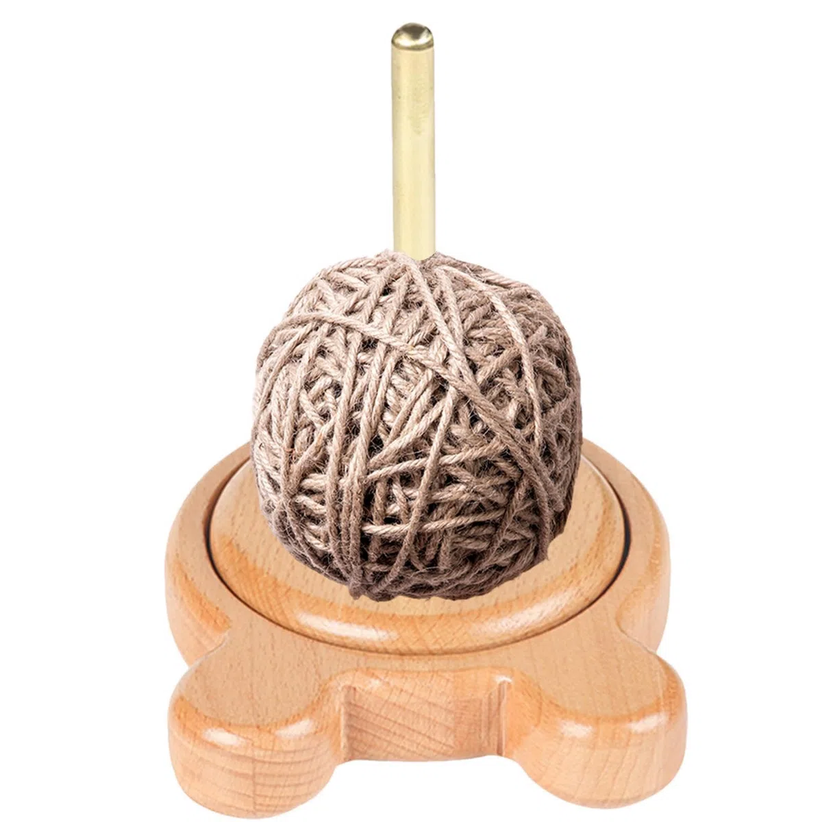 Supporto per filo per maglieria - Supporto per filo all'uncinetto, Supporto per filo di legno | Meccanismo avanzato di supporto per filo rotante in metallo, supporto per filo fatto a mano, supporto