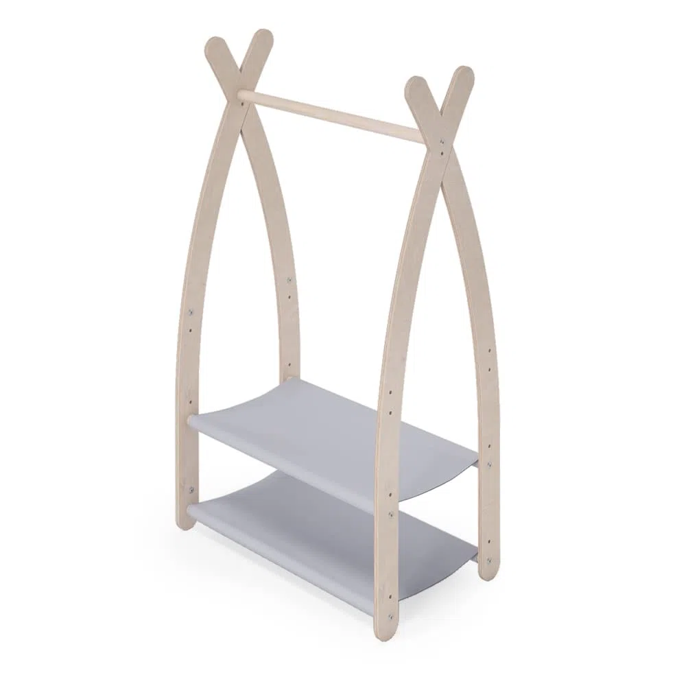 MAMOI® Armadio per Bambini in Legno 95x106x32cm / 53x95x32cm | Appendiabiti bambini da terra | Porta abiti | Guarderoba bambini per la cameretta | Armadio | 100% ECO | Prodotto nell'UE