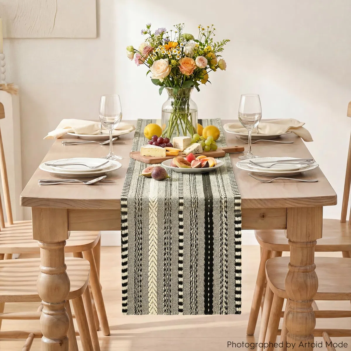 Artoid Mode Runner da tavola in macramè nero, 30 x 183 cm, decorazione per la cucina, per il compleanno, per le vacanze, per le feste