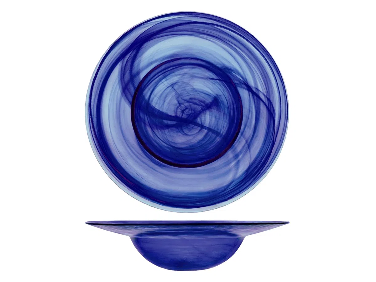 H&H Alabastro Set Piatti Pasta, Blu, 29 x 29 x 14 cm