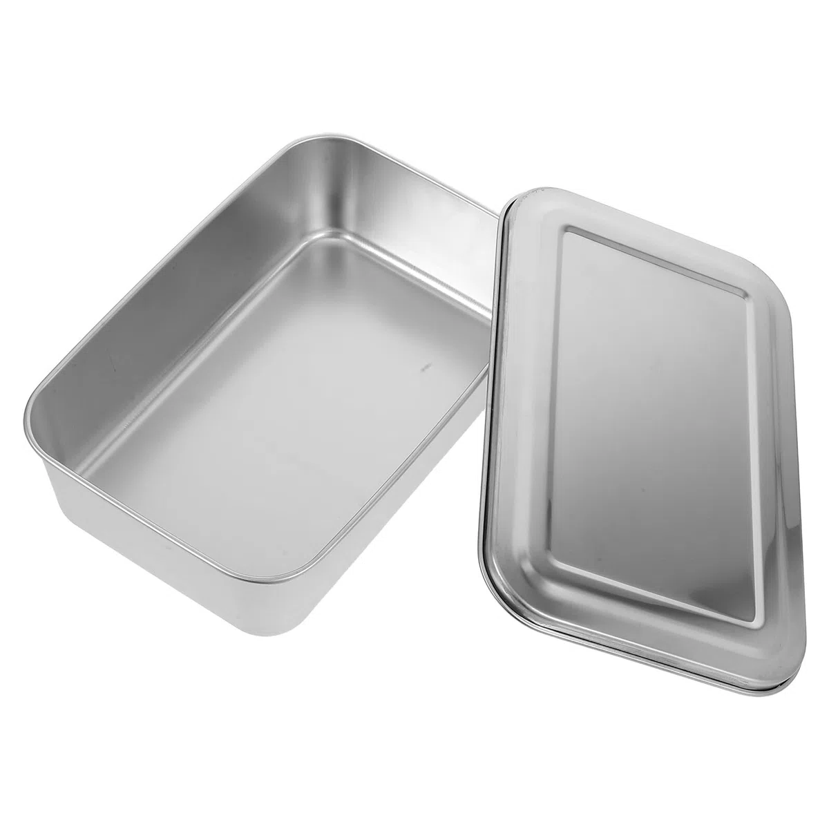 Teglia Robusta e in Inossidabile con Coperchio Rettangolare per Conservazione e Cucina per e Lasagna