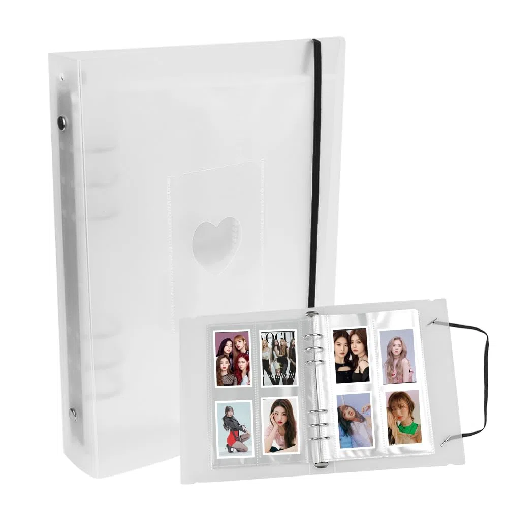 Kpop - 30 fogli per album fotografici, raccoglitori di foto, 6 anelli, porta tessere, foto e raccoglitori, formato A5, per album fotografici, trasparenti per carte di credito, francobolli