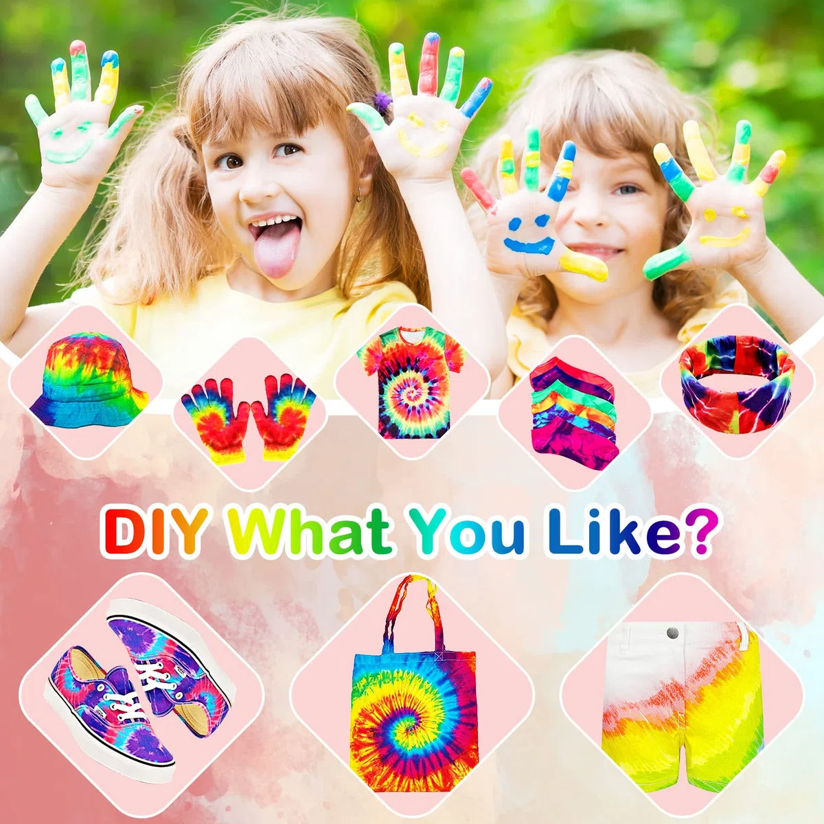 Kit Tintura 36 Colori Coloranti Stoffe Vivaci per DIY Pittura Vestiti Bambini Adulti Camicie, Felpa, Magliette, Hoodie, Moda Fai-da-Te, Feste
