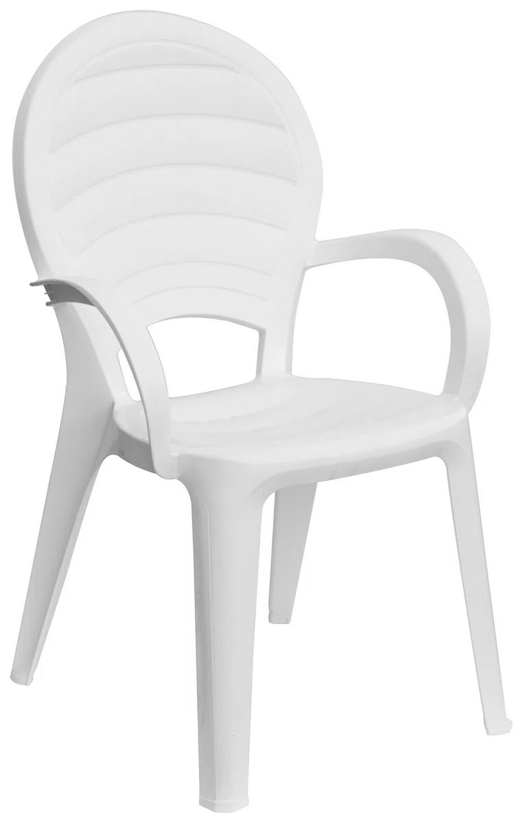 Grandsoleil Green Boheme Paloma Greenpol Poltrona impilabile, 55 x 56 x 88 cm, bianco