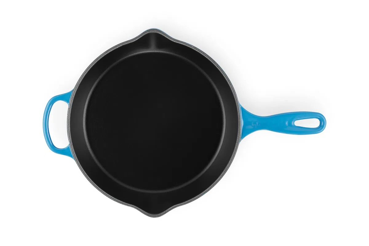 LE CREUSET Grill rotondo profondo Evolution in ghisa vetrificata, 25 cm, Azure, 20187262200422