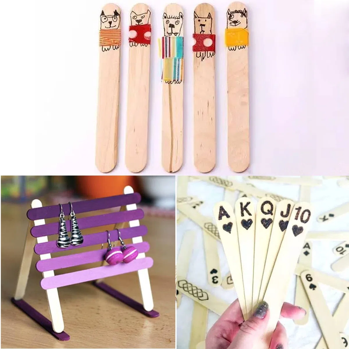 300 Bastoncini Legno Naturale per Ghiaccioli Popsicle, Ceretta Legnetti, Bricolage Art, Lollipop del Mestiere di DIY, 1,8 cm x 15 cm