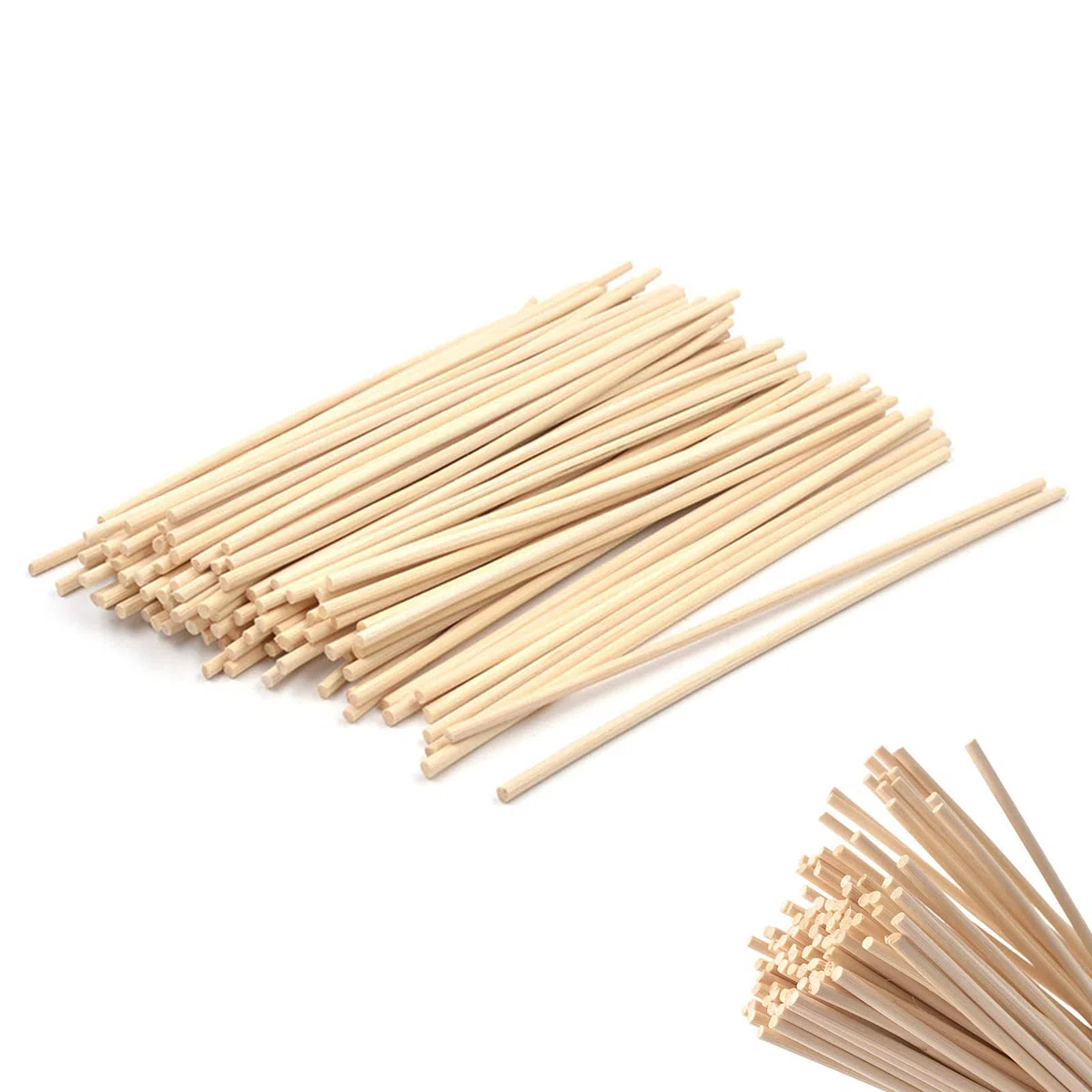 100 bastoncini per tubi d'incendio, materiale intrecciato, bastoncini in rattan per diffusore di aromi, bastoncini di ricambio, diametro 3 mm, materiale intrecciato per la creazione di cestini