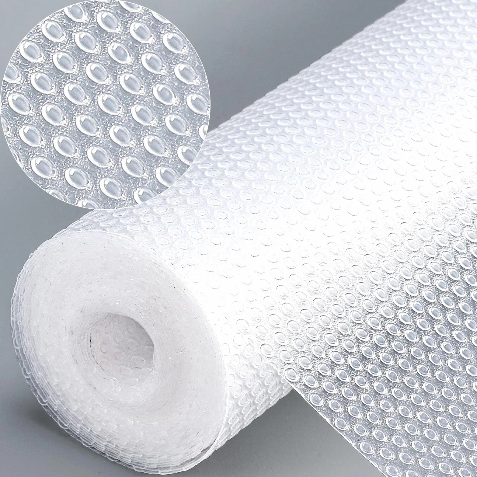 Dntorx Tappetino per cassetti, non adesivo, 35 x 600 cm, antiscivolo, per cassetti, con 70 punti adesivi su entrambi i lati, impermeabile, per scaffali, cucina, cassetti, frigorifero (trasparente)