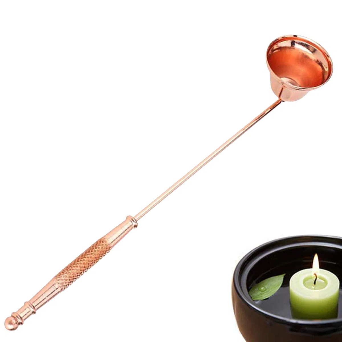 Trimmer per Stoppini in Acciaio Inossidabile Strumento per Spegnere le Candele per la Casa Spegni Candele Stoppino Trimmer Wick Accessorio Candela con Manico Lungo Spegni, Forma di Campana per Casa