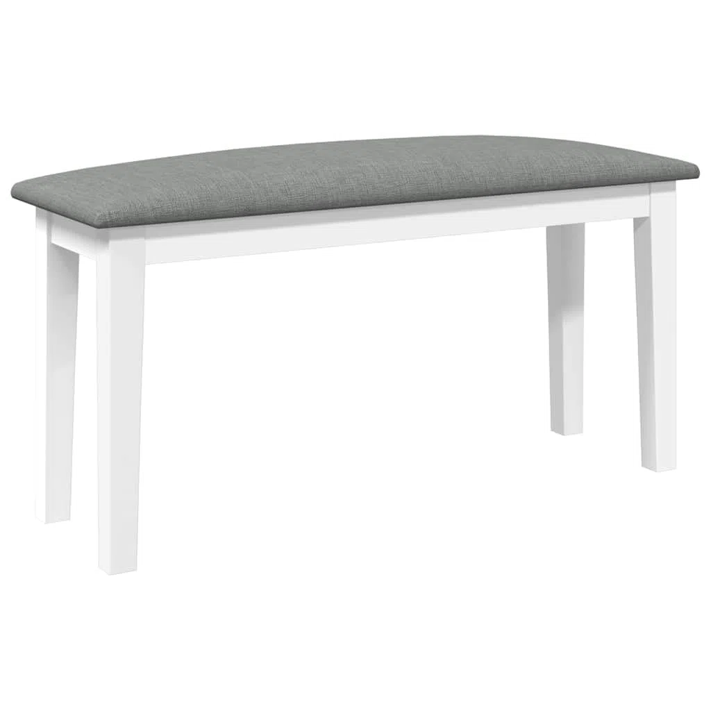 vidaXL Panca 90 cm Bianco in Legno Massello di Hevea, Panca, Panca, Panca, Panca, Panca, Panca, Panca, Panca, Panca da Interno, Panca da Ingresso
