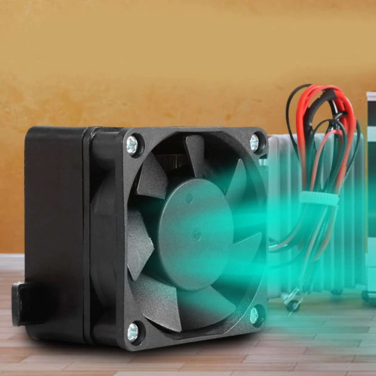 Fdit Riscaldatore PTC, Elemento Riscaldante 12V/24V 180W/300W con Ventola per Umidificatore Dell'aria Condizionata 60x60mm Riscaldatore Automobilistico (12V 150W)