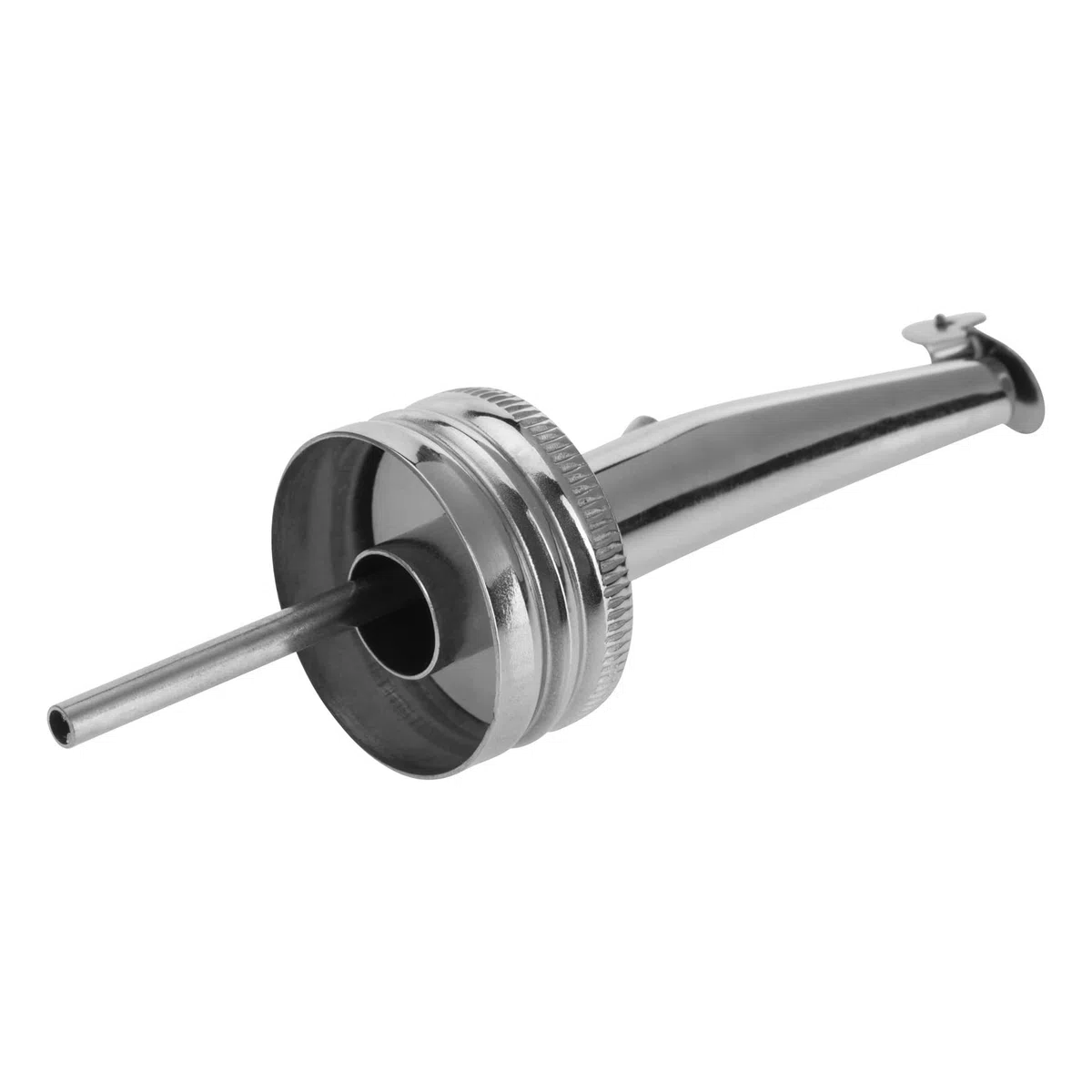 Westmark 3 versatori per liquori e olio per bottiglie con filettatura a vite, Ø 31,5 mm, con battente, con tratula, metallo/acciaio inox, inox Gastro, argento, 452522E3