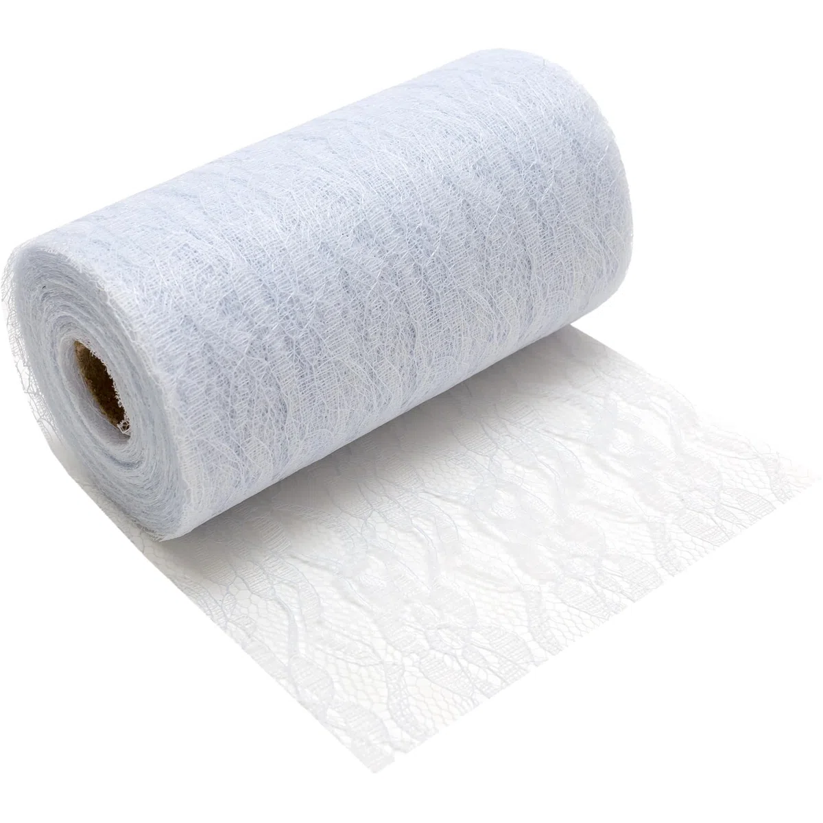 100%Mosel Runner da tavola in pizzo bianco puro (15 cm x 25 m) delicato runner da tavola in pizzo, elegante decorazione da tavola per matrimoni e battesimi, decorazione per feste e occasioni speciali