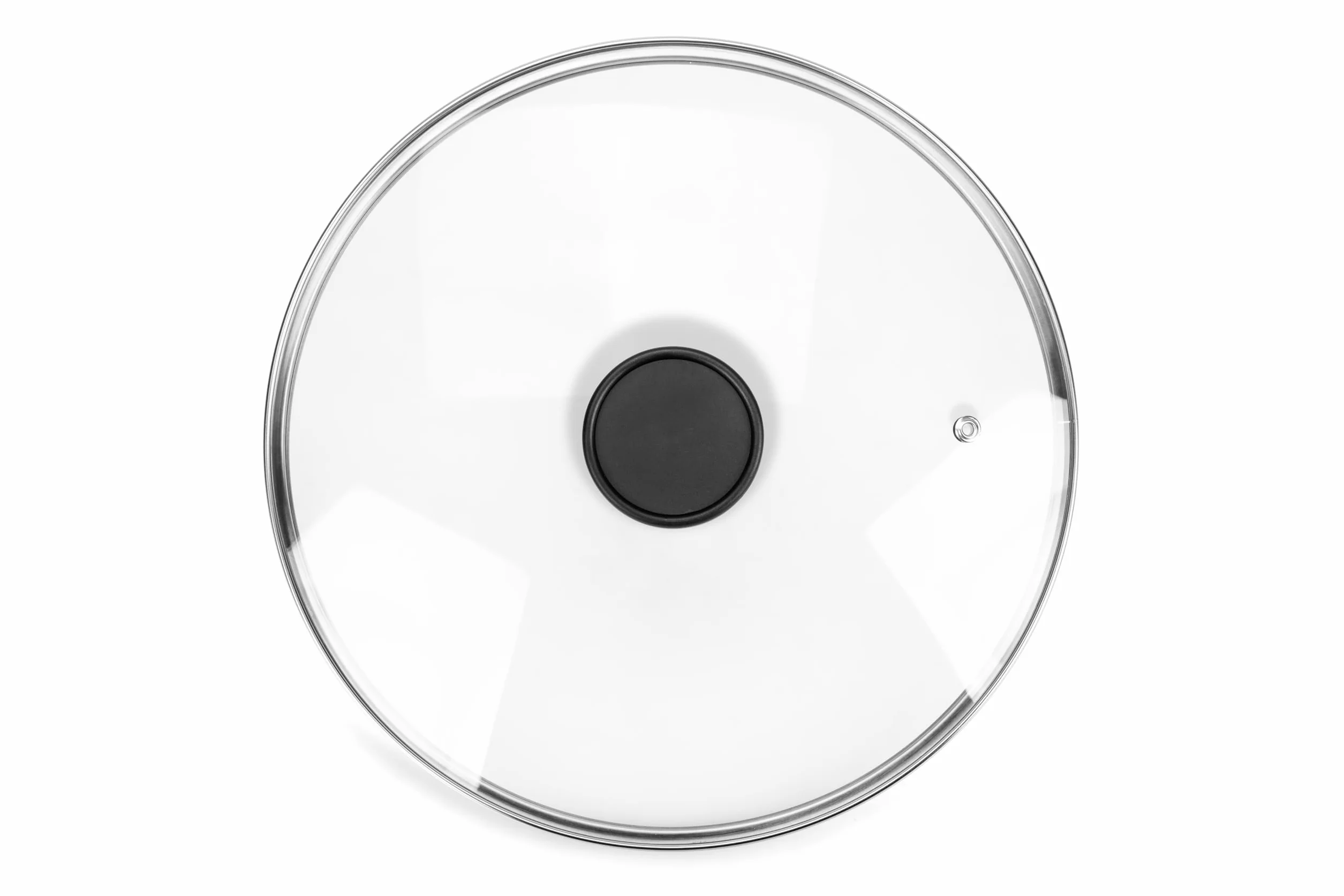 ALLUFLON Coperchio Vetro Bordo Inox 32 cm