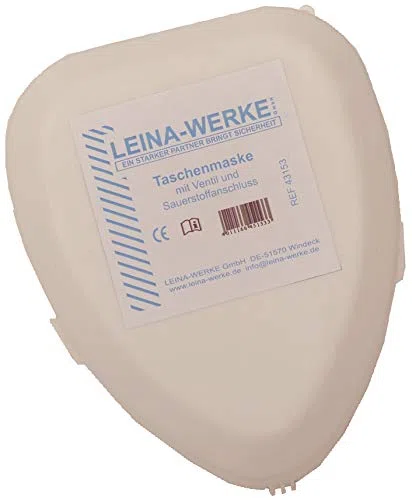 Leina - Maschera di respirazione tascabile, colore: Bianco