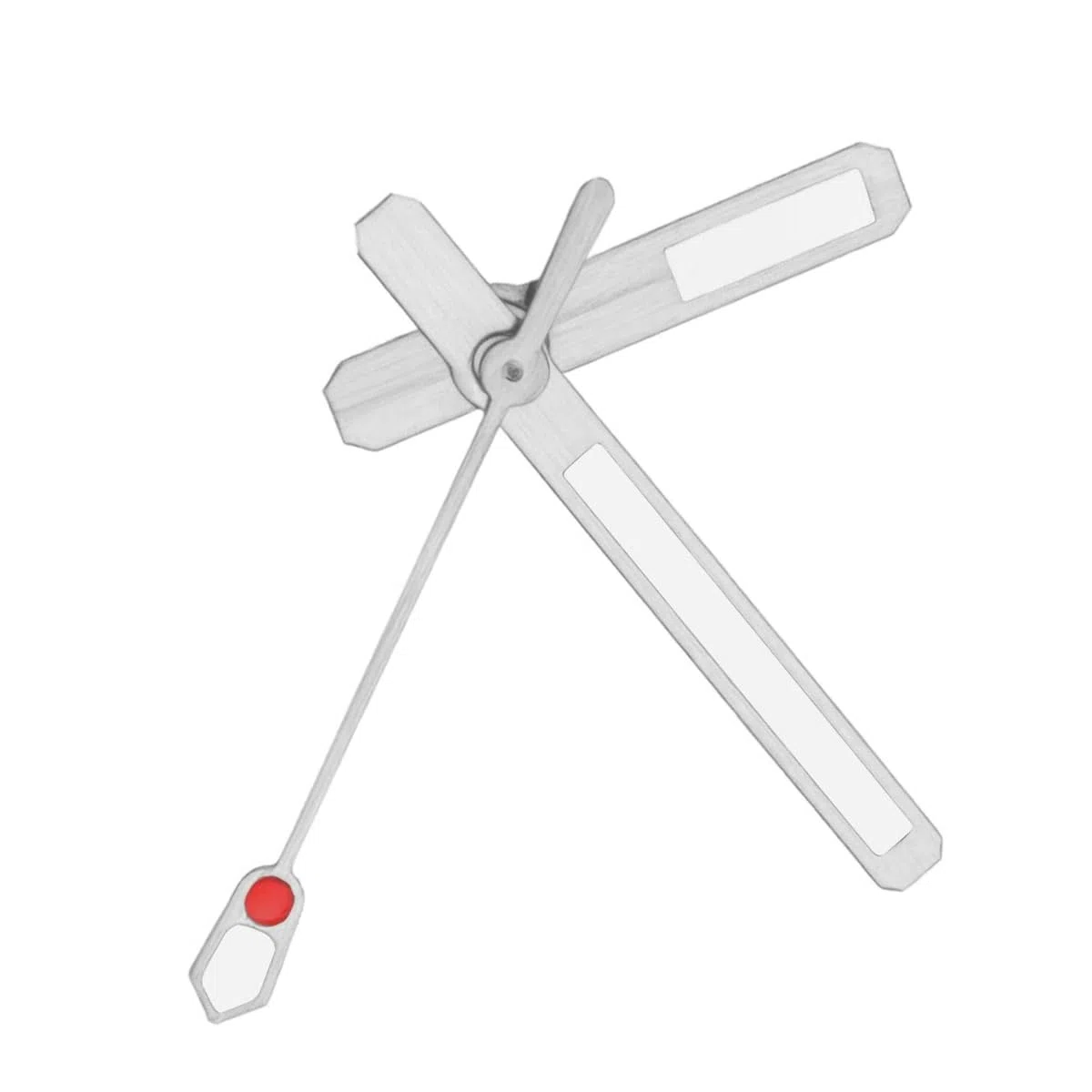 1 set di lancette per movimenti di orologi in argento compatibili con 6105 NH35 NH36 7S26 7002 Precision