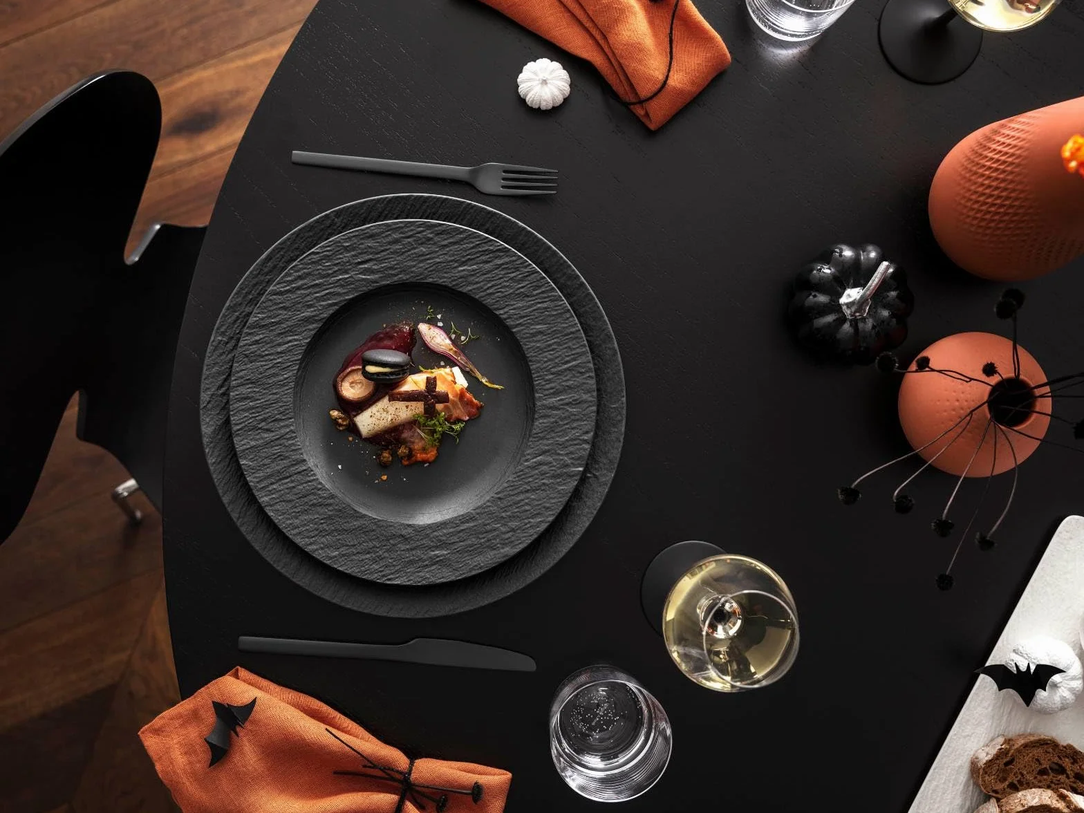 Villeroy & Boch - Manufacture Rock piatto da pasta, 6 piatti, porcellana Premium, lavabili in lavastoviglie, utilizzabili nel microonde