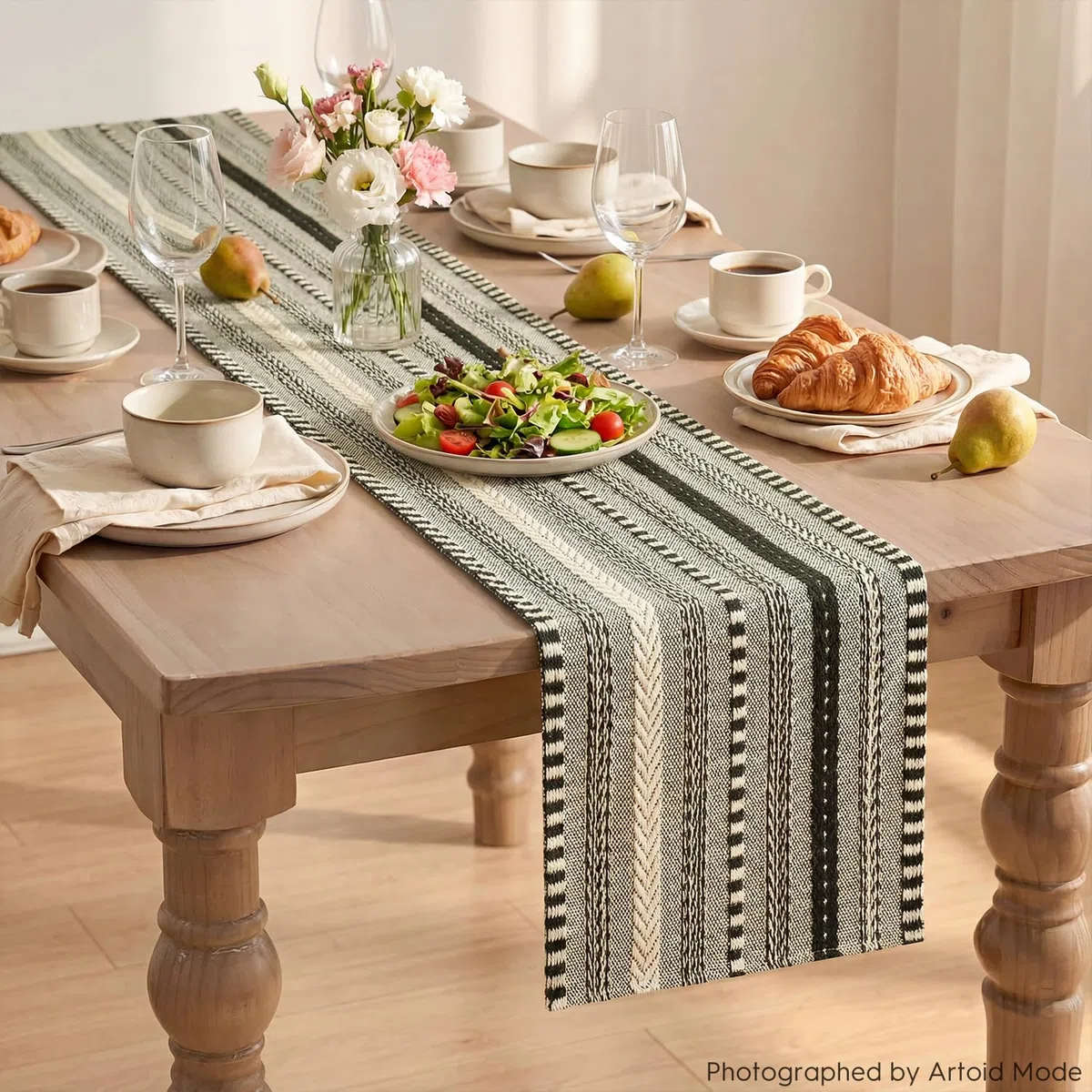 Artoid Mode Runner da tavola in macramè nero, 30 x 183 cm, decorazione per la cucina, per il compleanno, per le vacanze, per le feste