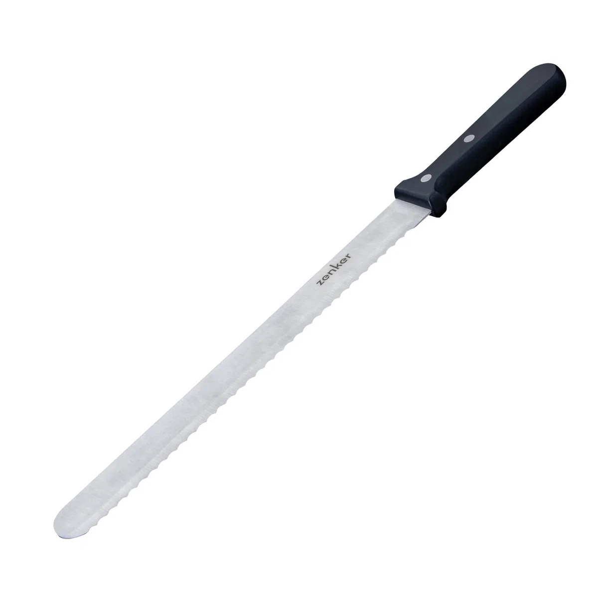 Zenker Coltello Professionale XLong da Pasticceria 43 cm, in Acciaio Inossidabile, Lama 30 cm con bordo dentellato (colore: argento/nero), quantità: 1 pezzo