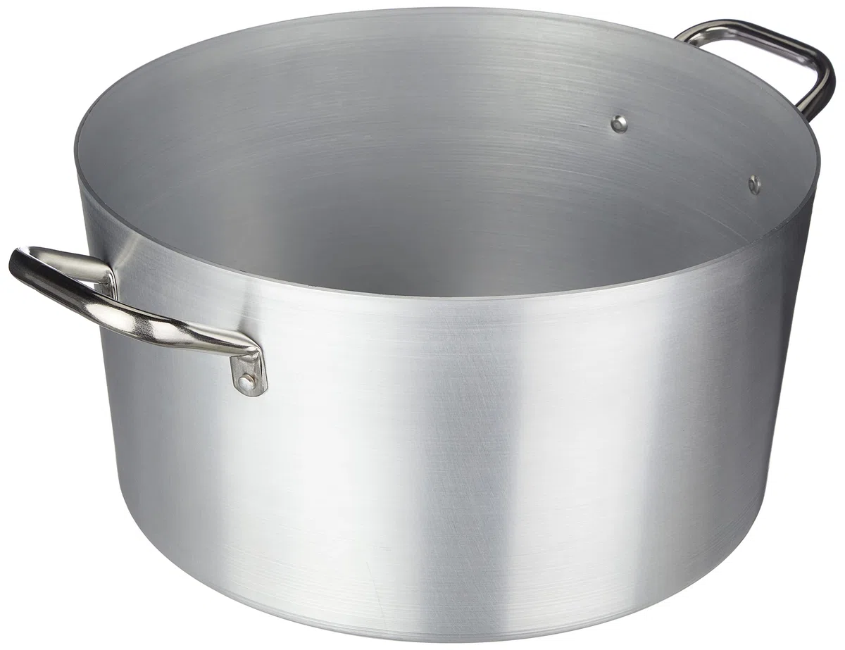 Pentole Agnelli, PCMX0440, Casseruola alta con 2 Maniglie in Acciaio Inox, Alluminio, Argento