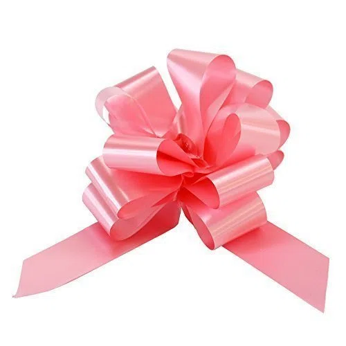 50 Pezzi Coccarda coccarde Rosa autotiranti 5 CM Matrimonio Auto casa Nozze Battesimo Laurea Comunione Gran Fiocco