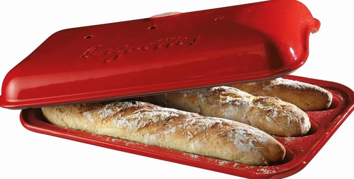 Emile Henry EH349506 Baguettes Stampo con Imballaggio Rinforzato, Marsala