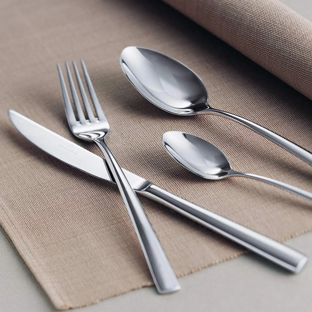 Villeroy & Boch Piemont, Servizio di Posate, Acciaio Inossidabile, Argento, 24 Pezzi