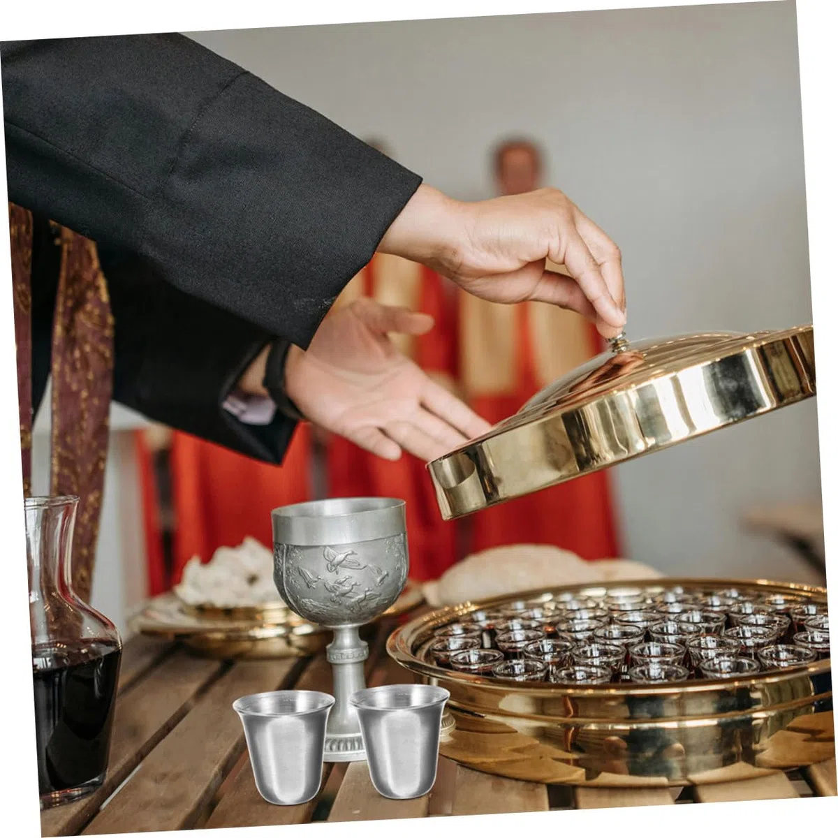 IMIKEYA 10 Pezzi Calice Forniture Comunione Tazze Da Pittura Tazze Da Comunione Bicchieri Da Cocktail Tazza D'acqua Tazza Di Comunione Tazze Impilabili Tazza Da Cena Tazza