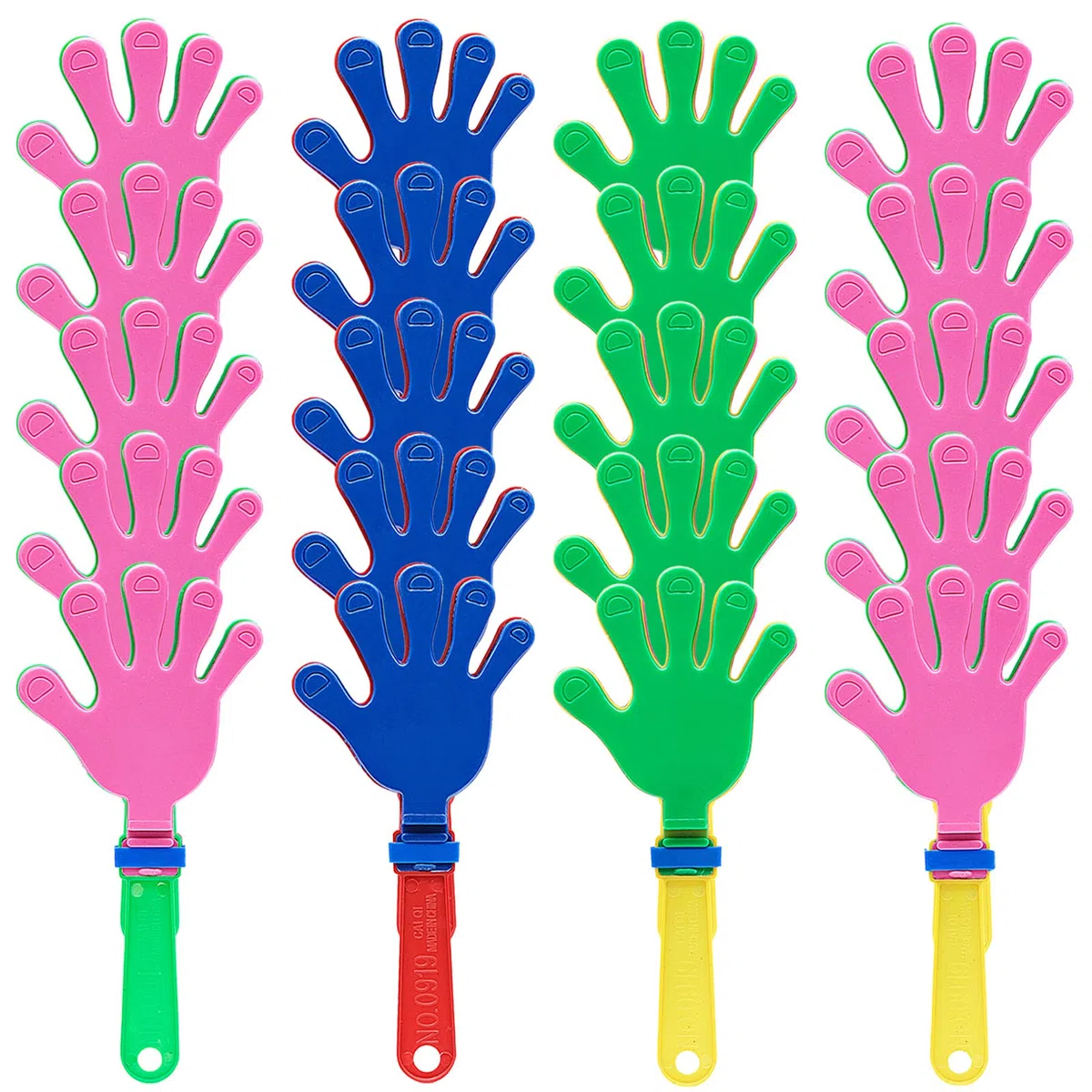 20 Pezzi Clapper a Mano – Battimani in Plastica da 19cm per Feste, Eventi Sportivi e Celebrazioni