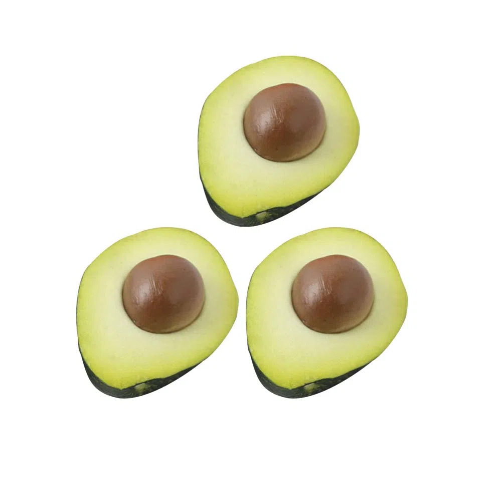 Avocado artificiale, decorazione realistica, in plastica, per frutta, verdura, casa, feste, festival, 3 pezzi