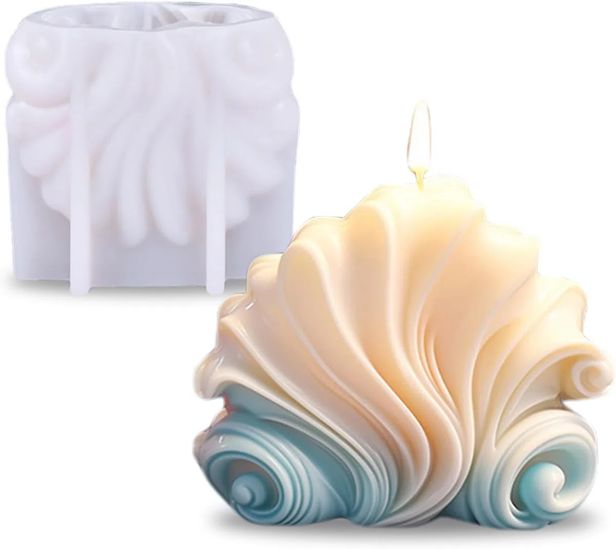 Stampo per candele 3D conchiglia silicone fai-da-te