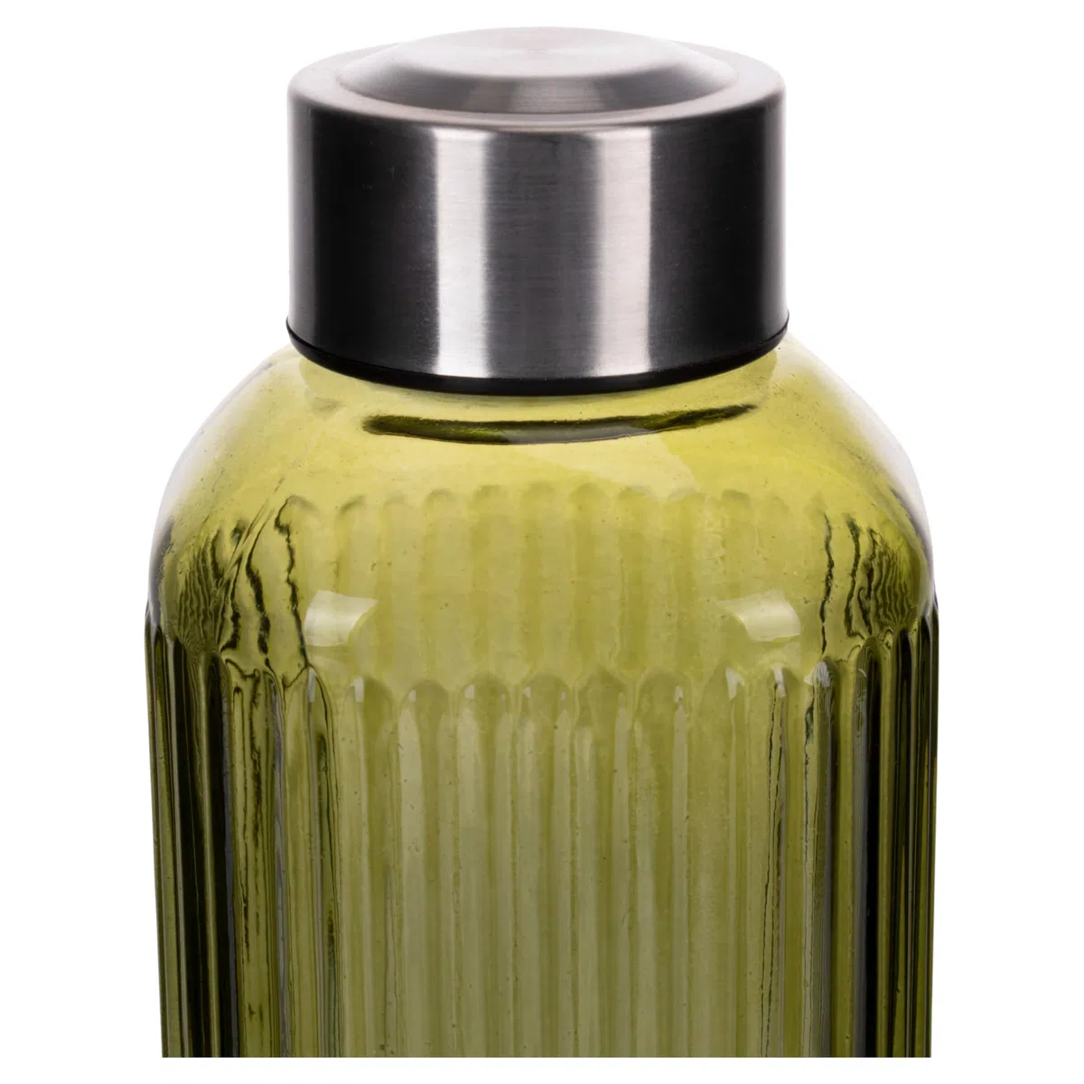 Set 3 Bottiglia acqua 1l in vetro, tappo in plastica PP e acciaio inox, Cedro Pedro