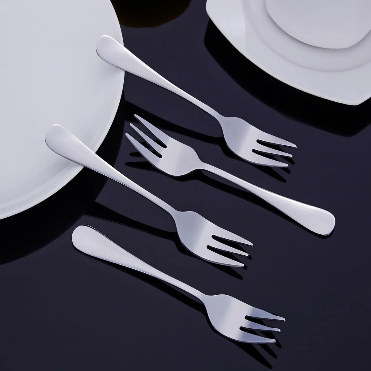 Set di 36 forchette per dolci Joeczo (14 cm / 5,5 pollici) – Forchette in acciaio inossidabile per torte/dessert, Lavabili in lavastoviglie – Per casa, cucina o ristorante