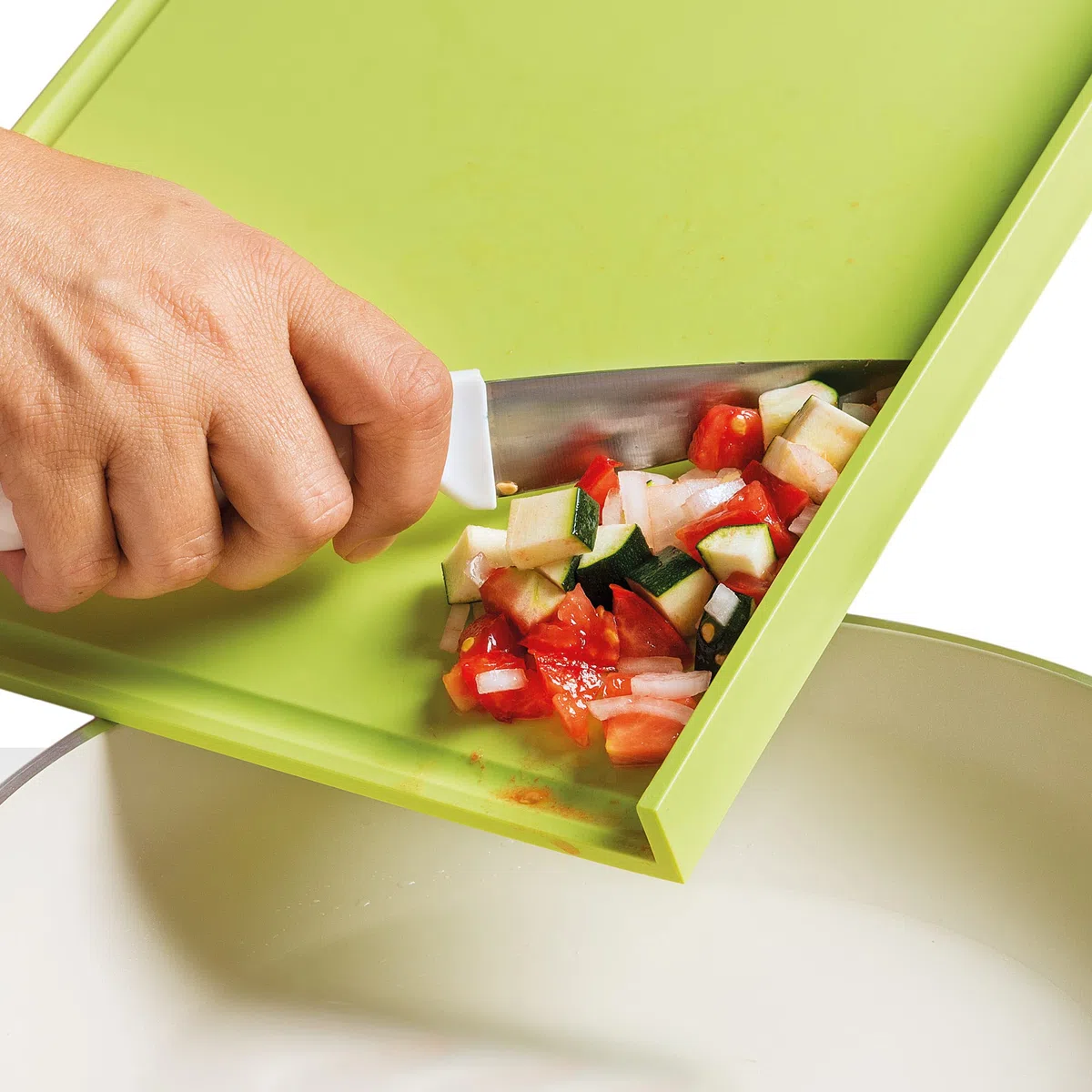 Guzzini - Kitchen Active Design, Non Clip Chop Tagliere - Bianco, 23x29.4x0.5 cm - 29280011