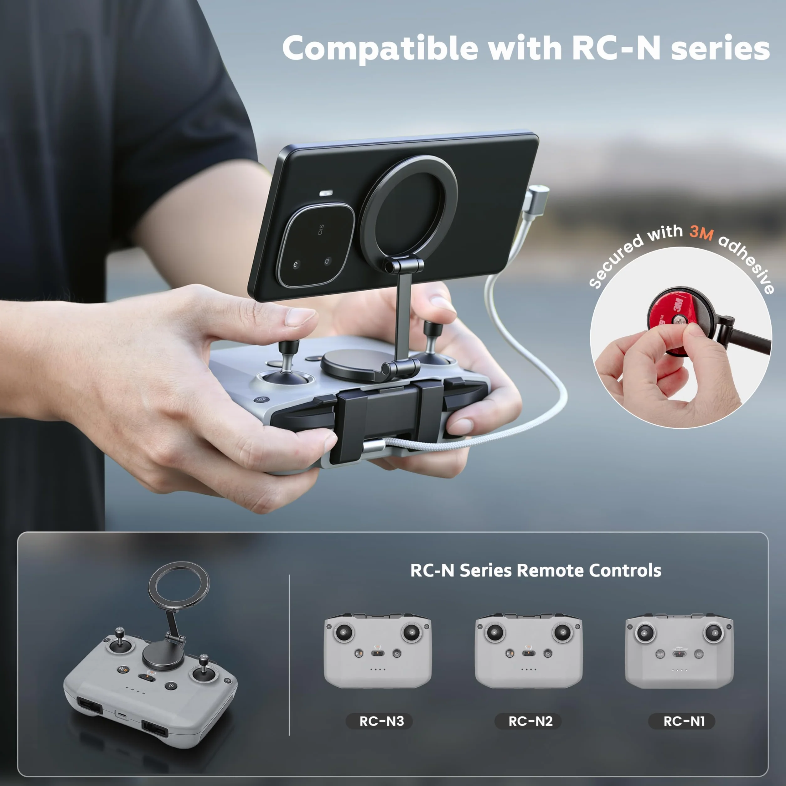 STARTRC Supporto magnetico regolabile per telecomando RC-N1 / N2 / N3 per DJI LITO X1/Neo/Mini 4 Pro/4K/3/2/2 SE Air 3S/3 droni accessori