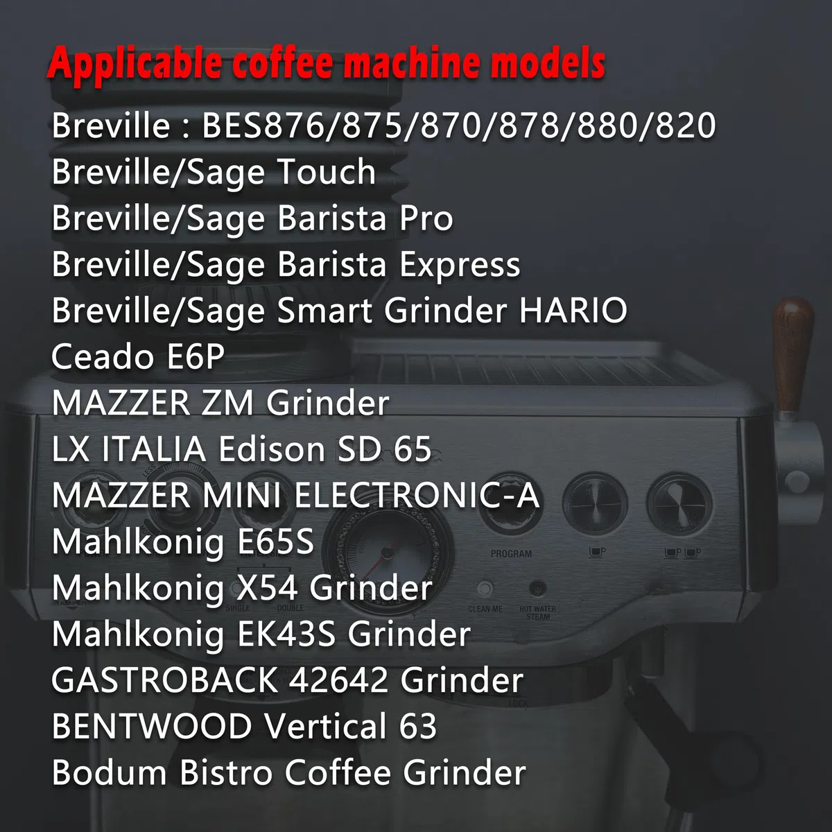 NEOUZA Tramoggia monodose in silicone per espresso compatibile con Sage Barista Express, soffietto per macinacaffè