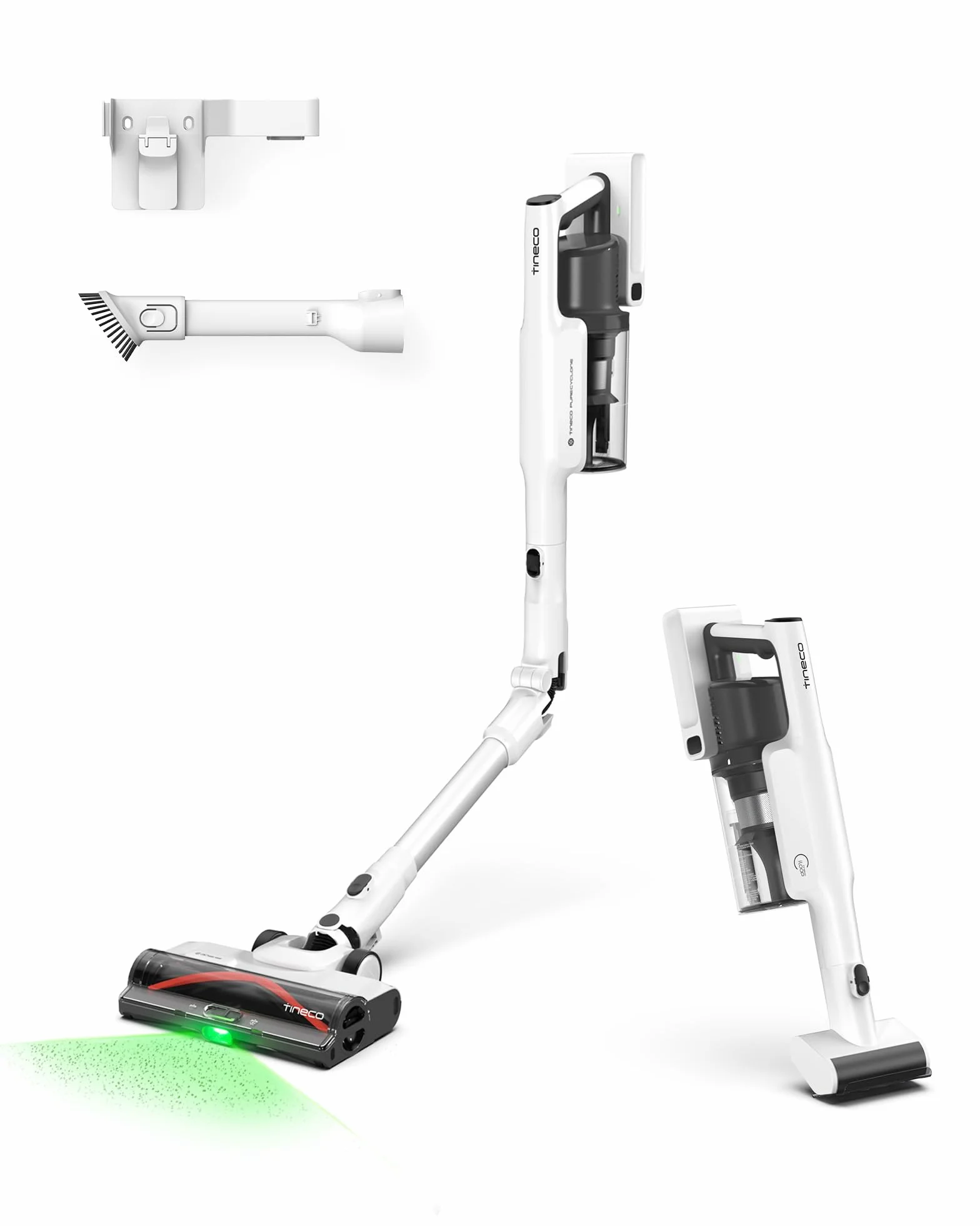 Tineco Pure One A50S Plus Aspirapolvere Senza Fili, 185W di Potenza di Aspirazione, 70 Minuti di Autonomia, Serbatoio Polvere da 1L, Spazzola 3DSense, Gestisce Facilmente Sporco di Grandi Dimensioni