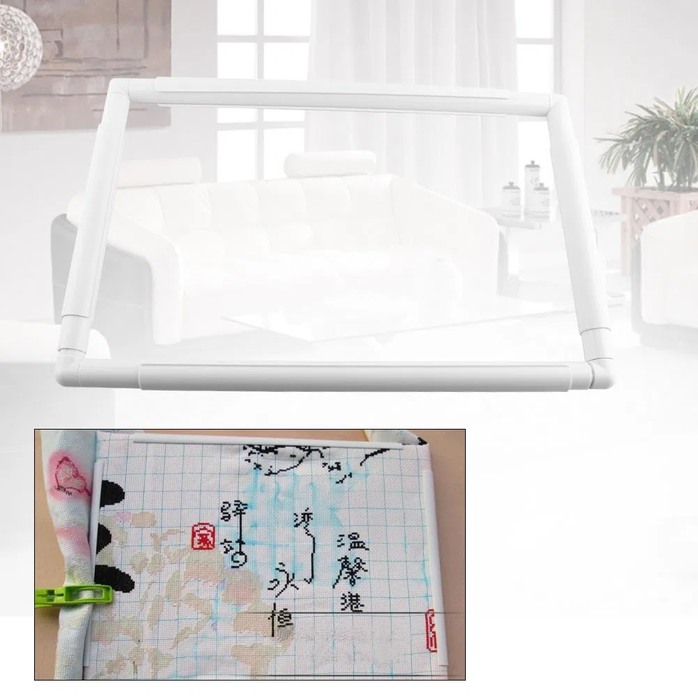 Telaio Ricamo, Cornice Per Clip Da Ricamo, Telaio a Punto Croce Q Snap, Telaio Da Cucito in Plastica Di 4 Dimensioni Per Ricamo, Trapuntatura a Mano, Punto Ago, Pittura Su Seta(43.1*27.9cm)