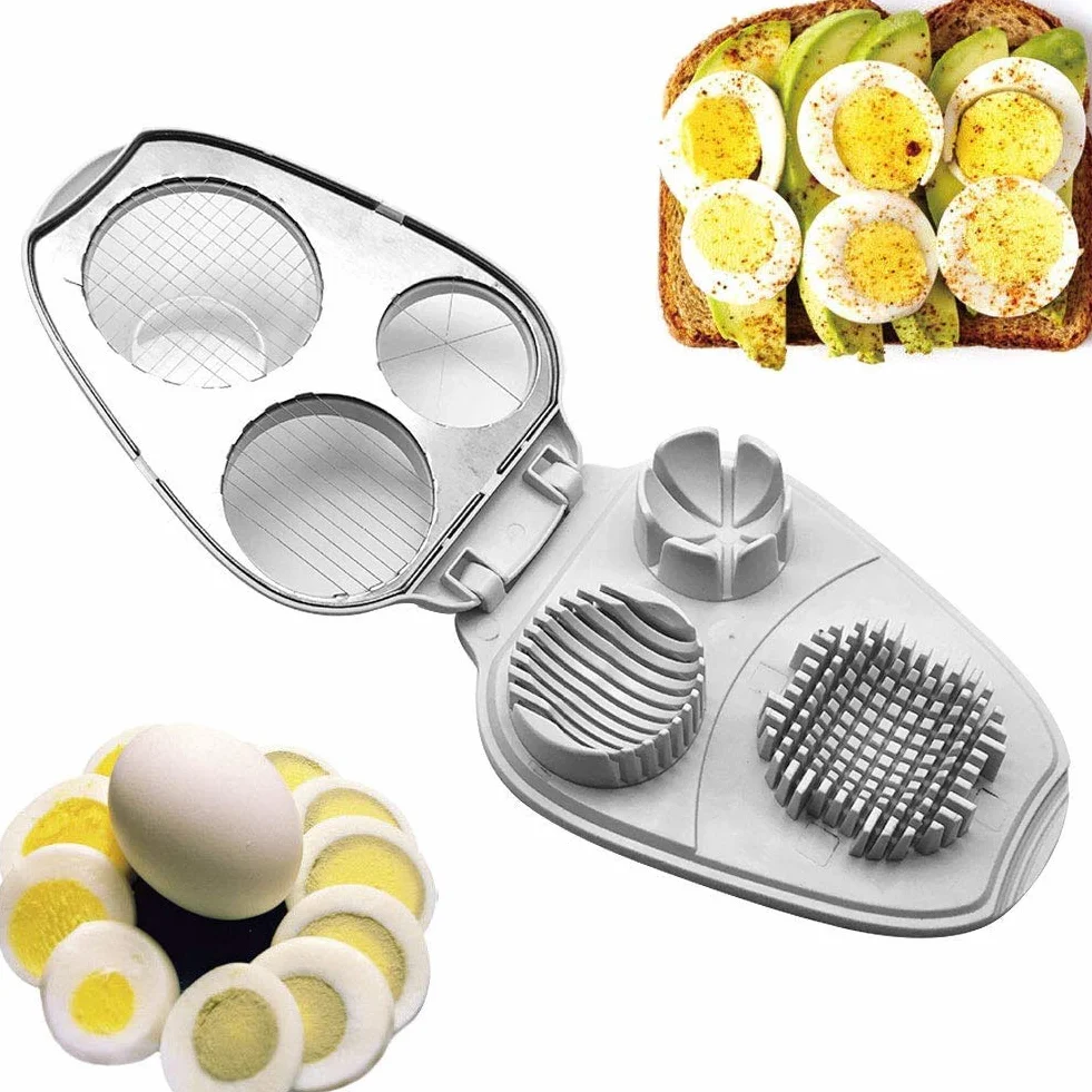 ProLeo - Tagliauovo 3 in 1, in acciaio inox, per tagliare le uova in modo pulito e preciso