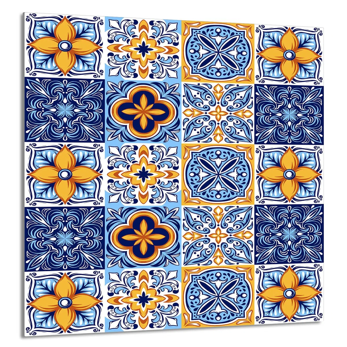 Paraschizzi da cucina in vetro temperato 60 x 65 cm – Vetro decorativo con nastro adesivo – Pannello posteriore in vetro per cucina, Copri piano cottura induzione, Mosaico