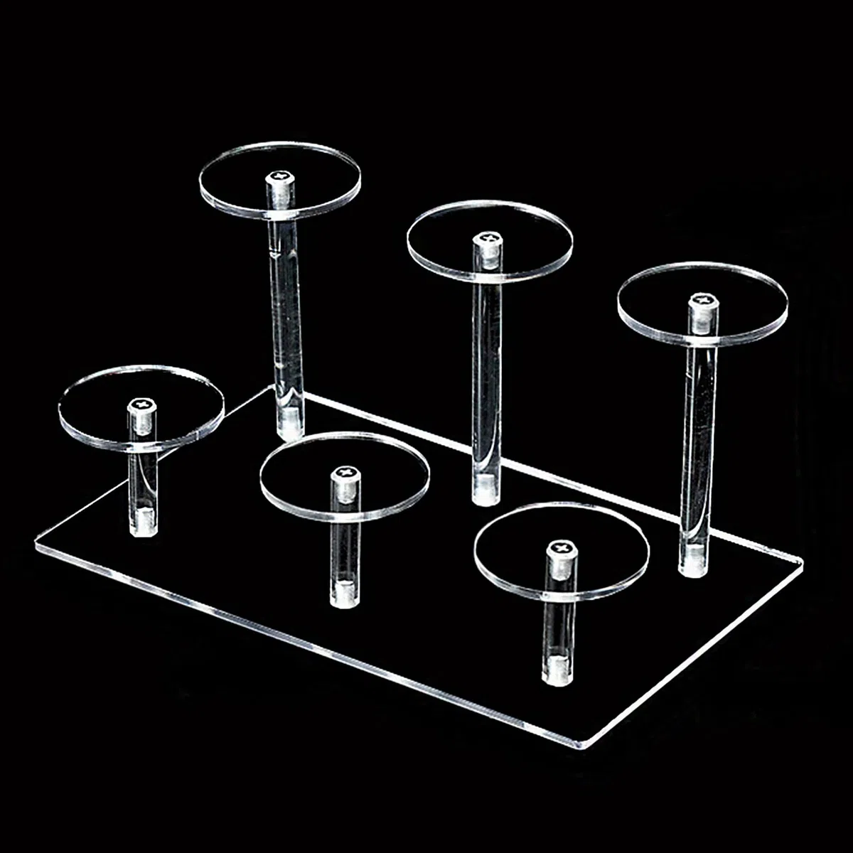 Espositore in Acrilico Trasparente, Espositore Profumi Riser in Acrilico Scaffale per Profumi con Alzata a Gradini per Collezionismo Cosmetici e Artigianato Cupcake Dessert, 1 Pezzi