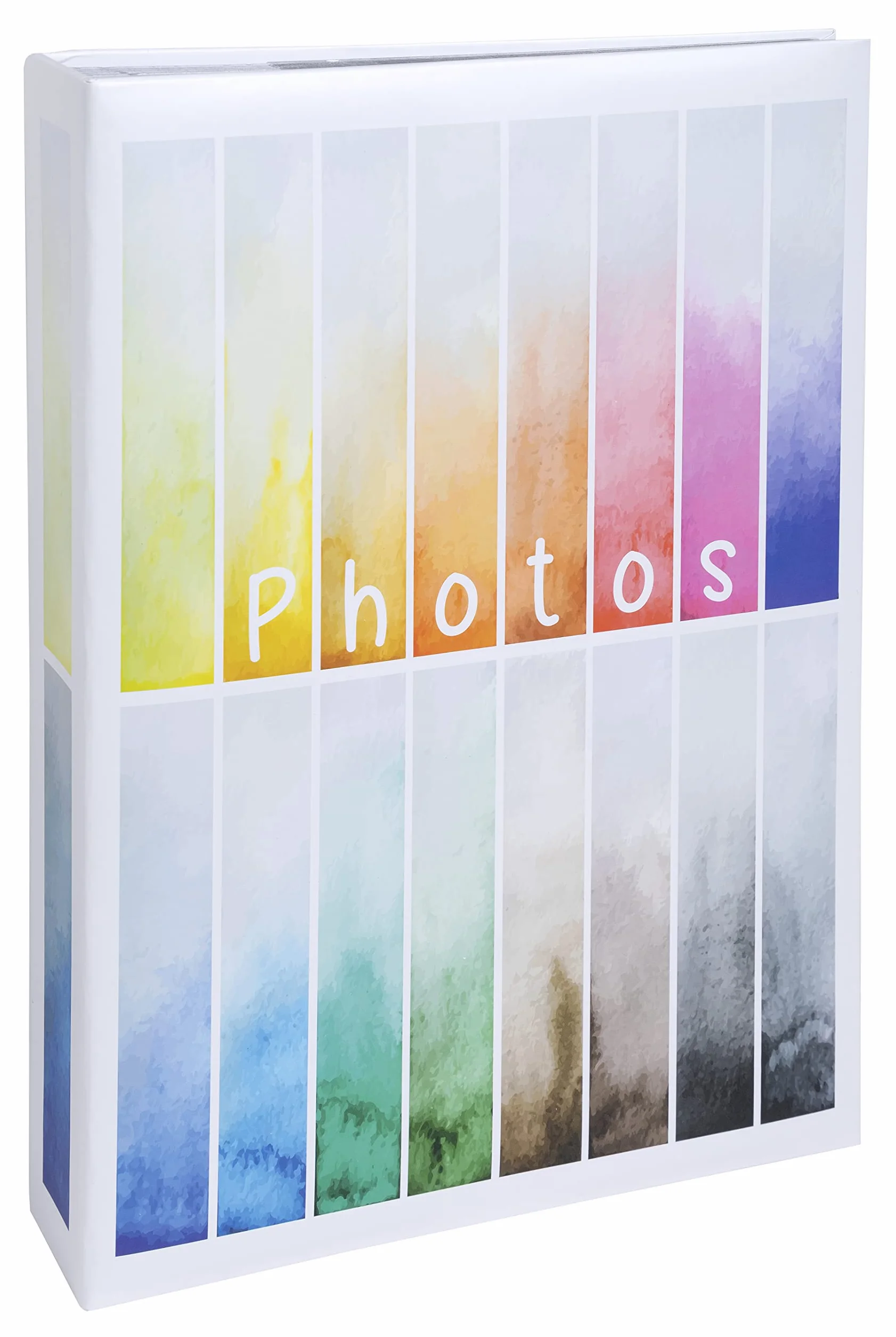 Exacompta - Rif. 62883E - Album fotografico a tasche RAINBOW - 300 foto 10 x 15 cm - 100 pagine - formato 22,5 x 32,5 cm - copertina in carta stampata sfondo bianco con sfumatura di colori - pellicola